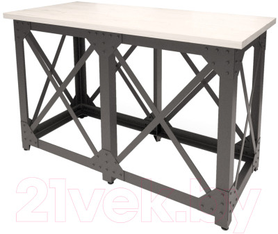 Барный стол Millwood Лофт Нельсон Л 180x80x120 (дуб белый Craft/металл черный) - фото 1 - id-p225838005