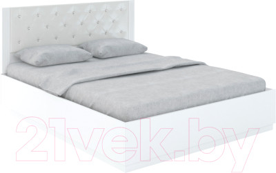 Полуторная кровать Rinner Тиффани М26 с ПМ 140x200 (белый текстурный) - фото 1 - id-p225840928