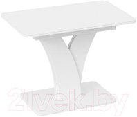 Обеденный стол ТриЯ Люксембург Тип 2 (белый/стекло белое матовое)