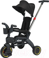 Трехколесный велосипед с ручкой NINO KS-1688 (черный)