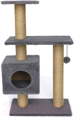 Комплекс для кошек Cat House Буран 1.06 (джут серый) - фото 1 - id-p225875213