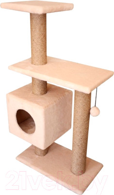 Комплекс для кошек Cat House Буран 1.06 (джут бежевый) - фото 1 - id-p225875214