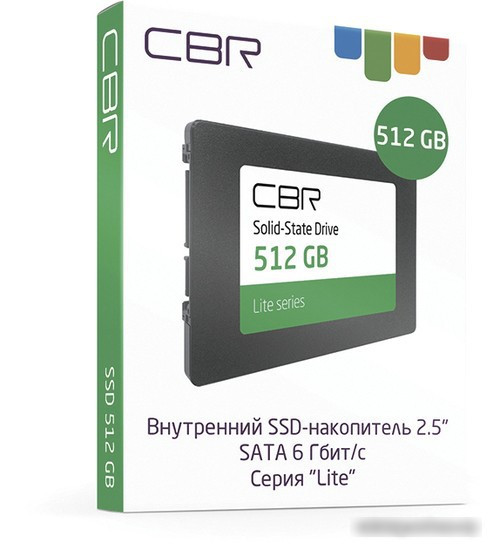 SSD CBR Lite 512GB SSD-512GB-2.5-LT22 - фото 2 - id-p225884113