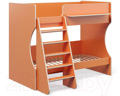 Двухъярусная кровать детская Можга Капризун 3 / Р434 (оранжевый) - фото 1 - id-p225844048