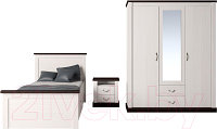 Комплект мебели для спальни Интерлиния Тауэр-9 (вудлайн/дуб венге)
