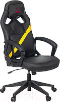 Кресло геймерское Бюрократ Zombie Driver (черный/желтый)