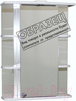 Шкаф с зеркалом для ванной СанитаМебель Камелия-10.60 (правый, белый)