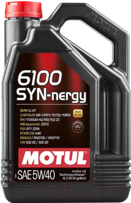 Моторное масло Motul 6100 Syn-nergy 5W40 / 107978 (4л) - фото 1 - id-p225871268