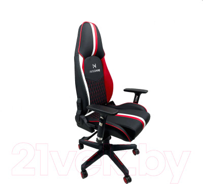 Кресло геймерское AksHome Bolid Eco (белый/черный/красный) - фото 1 - id-p225840991