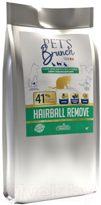Сухой корм для кошек Pet's Brunch Hairball Remove шерстевыводящий (11кг) - фото 1 - id-p225862271