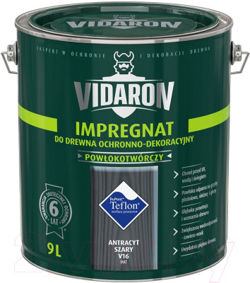 Защитно-декоративный состав Vidaron Impregnant V16 Антрацит (9л) - фото 1 - id-p225855149