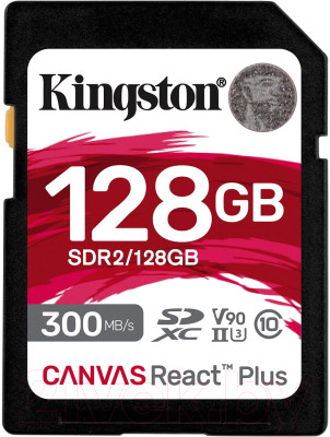 Карта памяти Kingston Canvas React Plus SDHC 128GB (SDR2/128GB) - фото 1 - id-p225849144