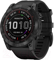 Умные часы Garmin Fenix 7 Sapphire Solar 47mm / 010-02540-21 (карбон серый/черный)