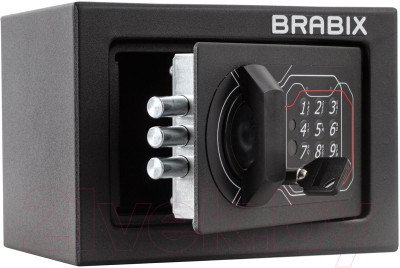 Мебельный сейф Brabix SF-140EL / 291141 (черный) - фото 1 - id-p225861253