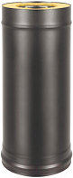 Труба дымохода Везувий 0.8мм д. 150x200 L-1м (черный)