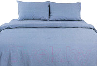 Комплект постельного белья Беларускі лён 210x220 22С107-ШР/уп. (2 голубой меланж 1)