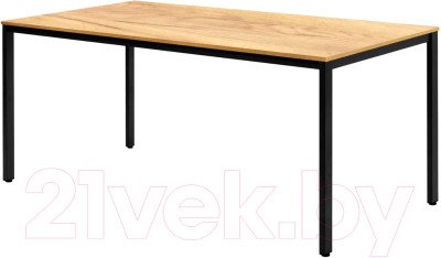 Обеденный стол Millwood Сеул Л 160x80 (дуб золотой крафт/металл черный) - фото 1 - id-p225847180