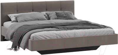 Двуспальная кровать ТриЯ Элис тип 1 с мягкой обивкой 180x200 (велюр мокко) - фото 1 - id-p225844139