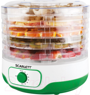 Сушилка для овощей и фруктов Scarlett SC-FD421015 (белый/зеленый) - фото 1 - id-p225882308