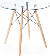 Обеденный стол Mio Tesoro ST-011 (80x72, стекло/дерево)