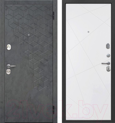 Входная дверь Гарда Феникс Велюр белый софт (96x205, правая) - фото 1 - id-p225886658