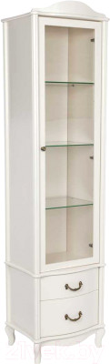 Шкаф-пенал с витриной Мебелик Джульетта (молочный дуб) - фото 1 - id-p225840121