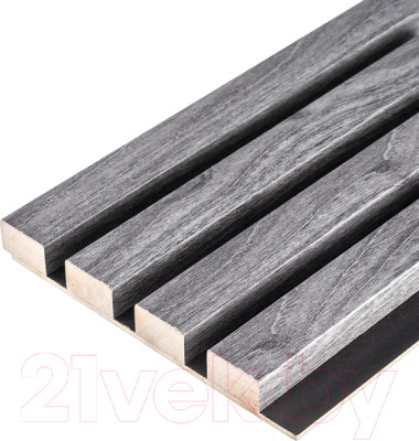 Реечная панель Grace МДФ панель 3D Line Modern L05 Серый тик (2750х160х19мм) - фото 1 - id-p225893697