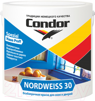 Краска CONDOR Nordweiss 30 (3кг, белый) - фото 1 - id-p225880323