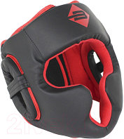 Боксерский шлем BoyBo Атака (S/M, черный/красный)