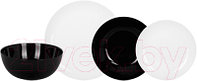 Набор столовой посуды Luminarc Diwali / P4358 (19шт, черный/серый)