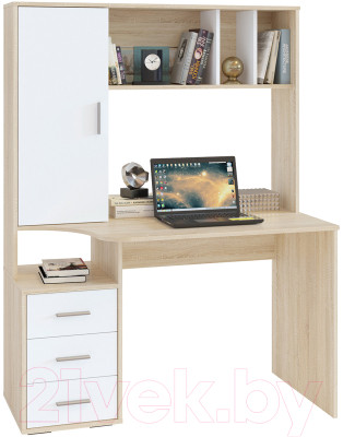 Письменный стол Сокол-Мебель КСТ-16 (дуб сонома/белый) - фото 1 - id-p225850195