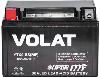 Мотоаккумулятор VOLAT YTX9-BS MF L+ (9 А/ч) - фото 1 - id-p225875373