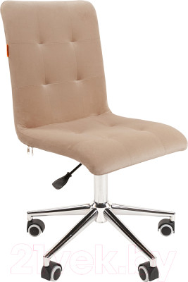 Кресло офисное Chairman 030 (ткань T-6 бежевый/хром) - фото 1 - id-p225853263
