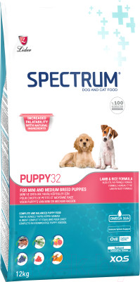 Сухой корм для собак Spectrum Puppy32 для щенков с ягненком (12кг) - фото 1 - id-p225858287