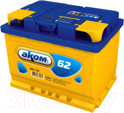 Автомобильный аккумулятор AKOM 6СТ-62VL 1 (62 А/ч) - фото 1 - id-p225855287