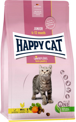 Сухой корм для кошек Happy Cat Junior Land-Geflugel Птица без злаков / 70541 (10кг) - фото 1 - id-p225861387
