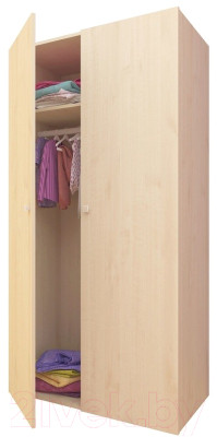 Шкаф Polini Kids Simple двухсекционный (натуральный) - фото 1 - id-p225845301