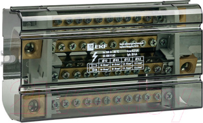 Распределительный блок на DIN-рейку EKF Db-160-4x12 - фото 1 - id-p225859344