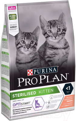 Сухой корм для кошек Pro Plan Sterilised Kitten с лососем (3кг) - фото 1 - id-p225880421