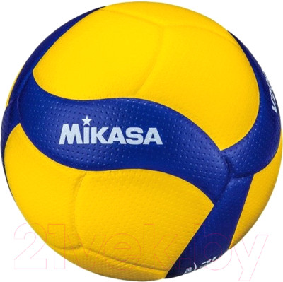 Мяч волейбольный Mikasa V200W (размер 5, желтый/синий) - фото 1 - id-p225850275