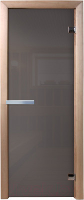 Стеклянная дверь для бани/сауны Doorwood 190х70 (графит, коробка хвоя) - фото 1 - id-p225890142