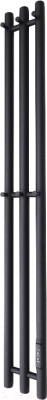 Полотенцесушитель электрический Маргроид Ferrum Inaro СНШ 150x6 6 крючков (черный матовый, таймер справа) - фото 1 - id-p225846275