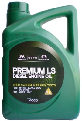 Моторное масло Hyundai/KIA Premium LS Diesel 5W30 / 0520000411 (4л) - фото 1 - id-p225863476
