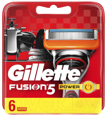 Набор сменных кассет Gillette Fusion Power (6шт) - фото 1 - id-p225879417