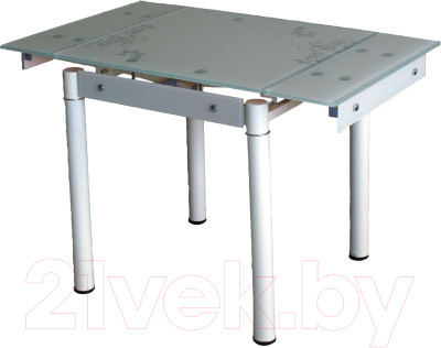 Обеденный стол Баобаб В08-77 (бежевый с цветами) - фото 1 - id-p225850299