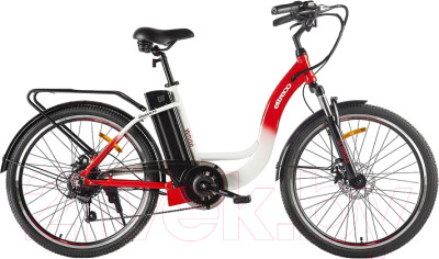 Электровелосипед Eltreco White (белый/красный) - фото 1 - id-p225893851