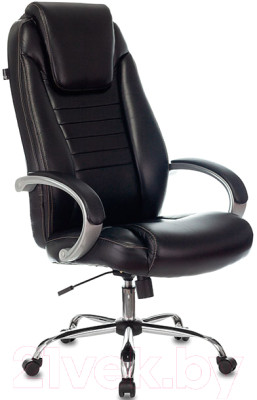 Кресло офисное Бюрократ T-9923SL (черный кожа/крестовина хром) - фото 1 - id-p225839275