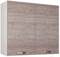 Шкаф навесной для кухни Anrex Alesia 2D/80-F1 (серый/дуб анкона)