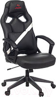 Кресло геймерское Бюрократ Zombie Driver (черный/белый)