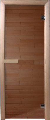 Стеклянная дверь для бани/сауны Doorwood 180х70 (бронза, коробка хвоя) - фото 1 - id-p225890197